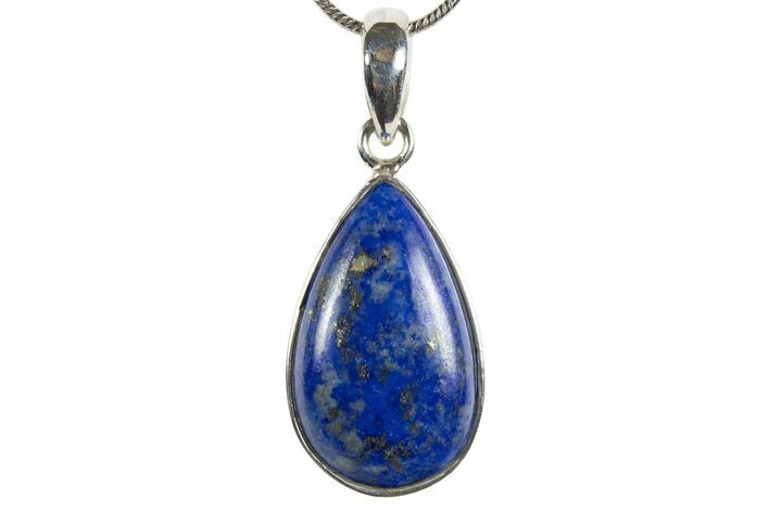 Polished Lapis Lazuli Pendant (Necklace) - Sterling Silver #345222